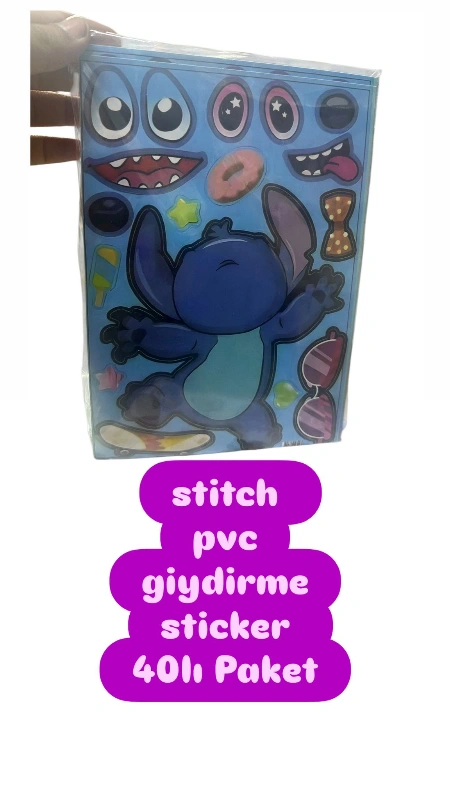 STİTCH PVC GİYDİRME STİCKER A5 / 40LI PAKET